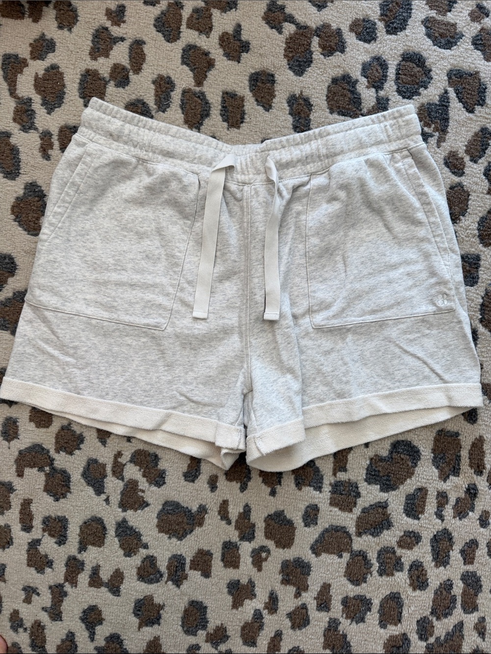 Sweaty Betty Light Gray Drawstring Athletic Lounge Shorts